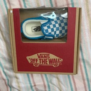 Slip-on V Crib Checkerboard Teal Color Size 2.0